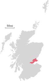 Map of the region of Fife.