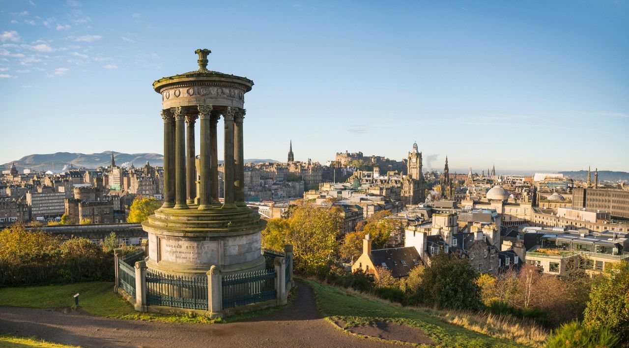 Calton Hill in the sunshine